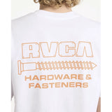 RVCA RVCA Men's Fasteners Pocket Short Sleeve Shirt - White White M Mens T-Shirts