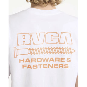 RVCA RVCA Men's Fasteners Pocket Short Sleeve Shirt - White White M Mens T-Shirts