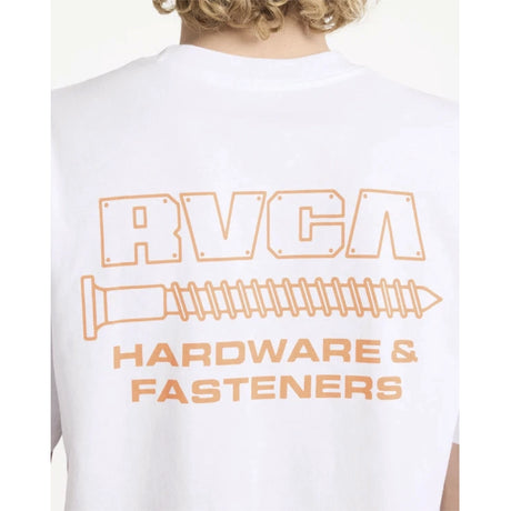 RVCA RVCA Men's Fasteners Pocket Short Sleeve Shirt - White White M Mens T-Shirts