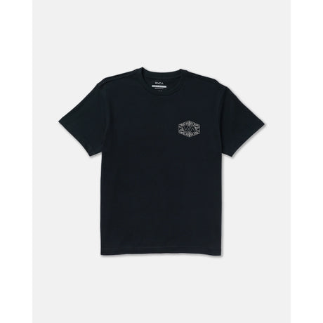 RVCA RVCA Men's Hex Filigre Short Sleeve Shirt - Black Black M Mens T-Shirts