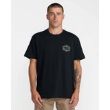 RVCA RVCA Men's Hex Filigre Short Sleeve Shirt - Black Black M Mens T-Shirts