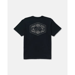 RVCA RVCA Men's Hex Filigre Short Sleeve Shirt - Black Black M Mens T-Shirts