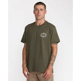 RVCA RVCA Men's Hex Filigre Short Sleeve Shirt - Fatigue Fatigue S Mens T-Shirts