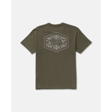 RVCA RVCA Men's Hex Filigre Short Sleeve Shirt - Fatigue Fatigue S Mens T-Shirts