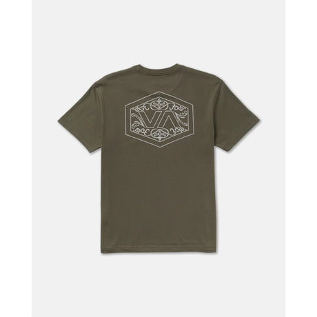 RVCA RVCA Men's Hex Filigre Short Sleeve Shirt - Fatigue Fatigue S Mens T-Shirts