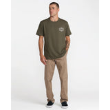 RVCA RVCA Men's Hex Filigre Short Sleeve Shirt - Fatigue Fatigue S Mens T-Shirts