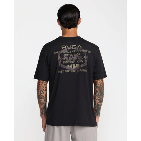 RVCA RVCA Men's Hex Over Short Sleeve Shirt - Black Black S Mens T-Shirts