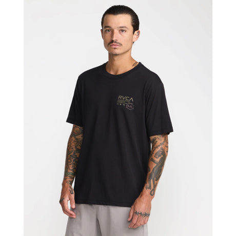 RVCA RVCA Men's Hex Over Short Sleeve Shirt - Black Black S Mens T-Shirts