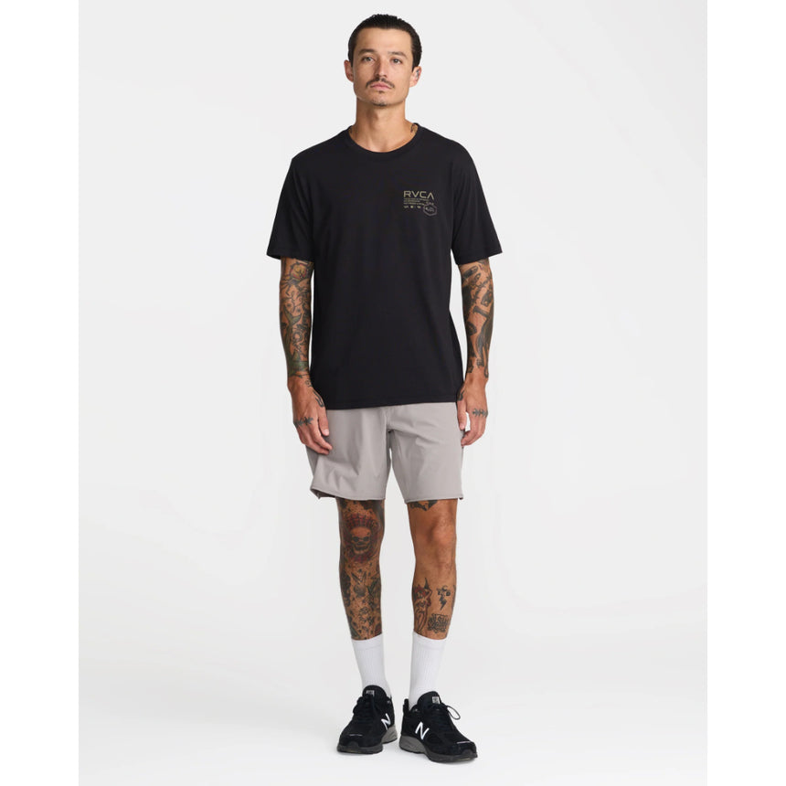 RVCA RVCA Men's Hex Over Short Sleeve Shirt - Black Black S Mens T-Shirts