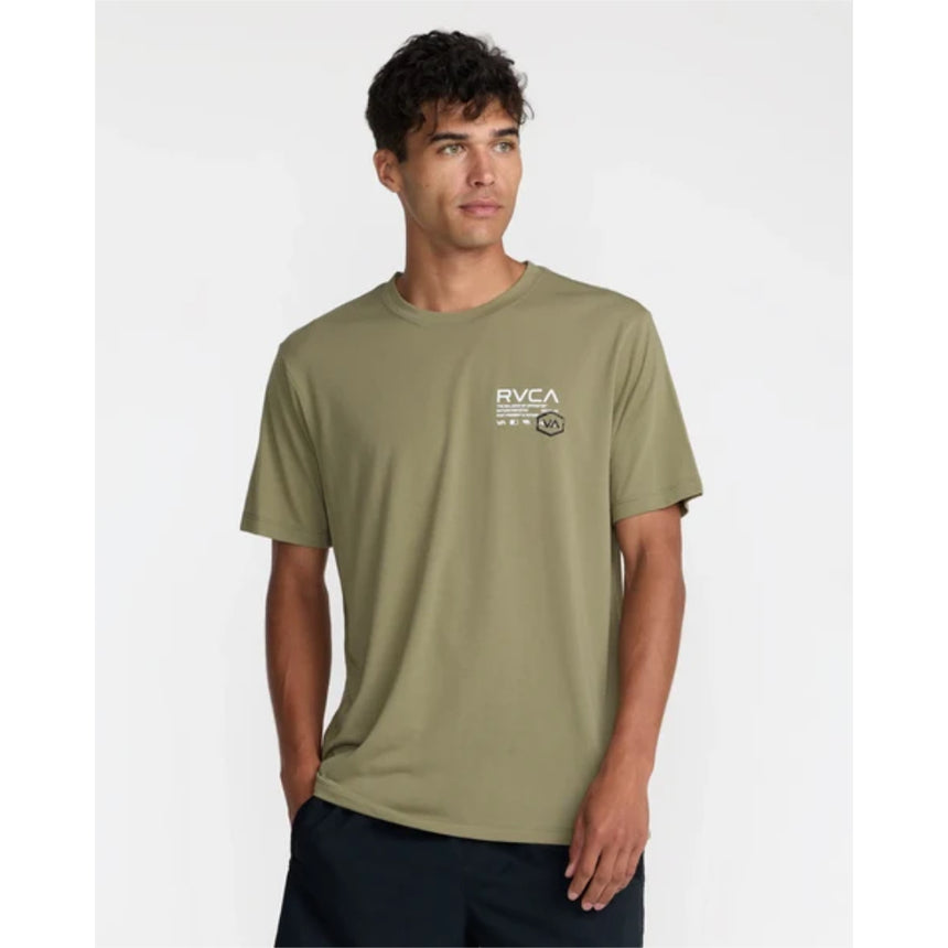 RVCA RVCA Men's Hex Over Short Sleeve Shirt - Covert Green Covert Green S Mens T-Shirts