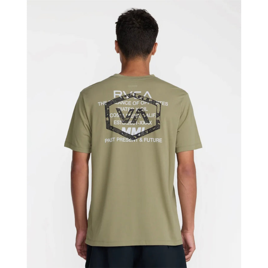 RVCA RVCA Men's Hex Over Short Sleeve Shirt - Covert Green Covert Green S Mens T-Shirts