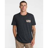 RVCA RVCA Men's Island Time Short Sleeve Shirt - Black Black S Mens T-Shirts