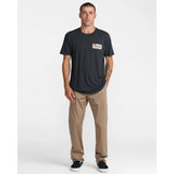 RVCA RVCA Men's Island Time Short Sleeve Shirt - Black Black S Mens T-Shirts