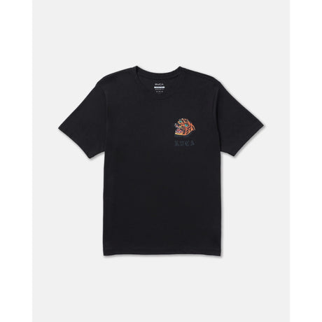 RVCA RVCA Men's Kaleb Tiger Short Sleeve Shirt - Black Black S Mens T-Shirts