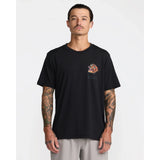RVCA RVCA Men's Kaleb Tiger Short Sleeve Shirt - Black Black S Mens T-Shirts