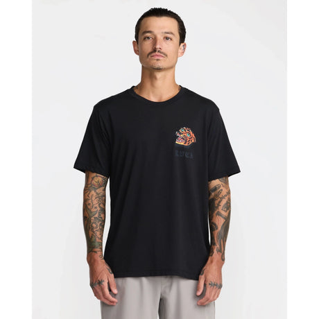 RVCA RVCA Men's Kaleb Tiger Short Sleeve Shirt - Black Black S Mens T-Shirts