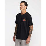 RVCA RVCA Men's Kaleb Tiger Short Sleeve Shirt - Black Black S Mens T-Shirts