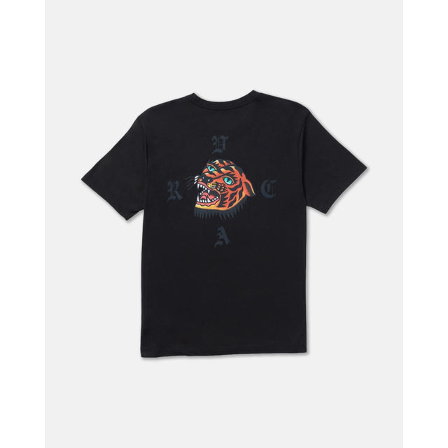 RVCA RVCA Men's Kaleb Tiger Short Sleeve Shirt - Black Black S Mens T-Shirts