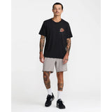 RVCA RVCA Men's Kaleb Tiger Short Sleeve Shirt - Black Black S Mens T-Shirts