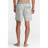 RVCA RVCA Men's Kaleb VA Elastic 17" Volley Short - Light Olive Light Olive S Mens Elastic Casual Trunks