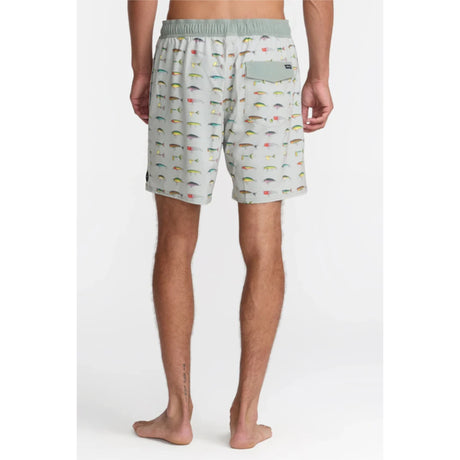 RVCA RVCA Men's Kaleb VA Elastic 17" Volley Short - Light Olive Light Olive S Mens Elastic Casual Trunks