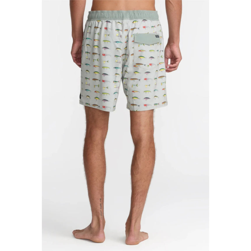 RVCA RVCA Men's Kaleb VA Elastic 17" Volley Short - Light Olive Light Olive S Mens Elastic Casual Trunks