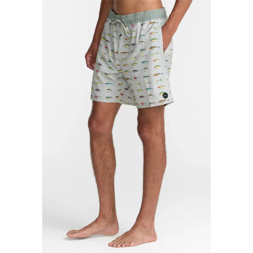 RVCA RVCA Men's Kaleb VA Elastic 17" Volley Short - Light Olive Light Olive S Mens Elastic Casual Trunks
