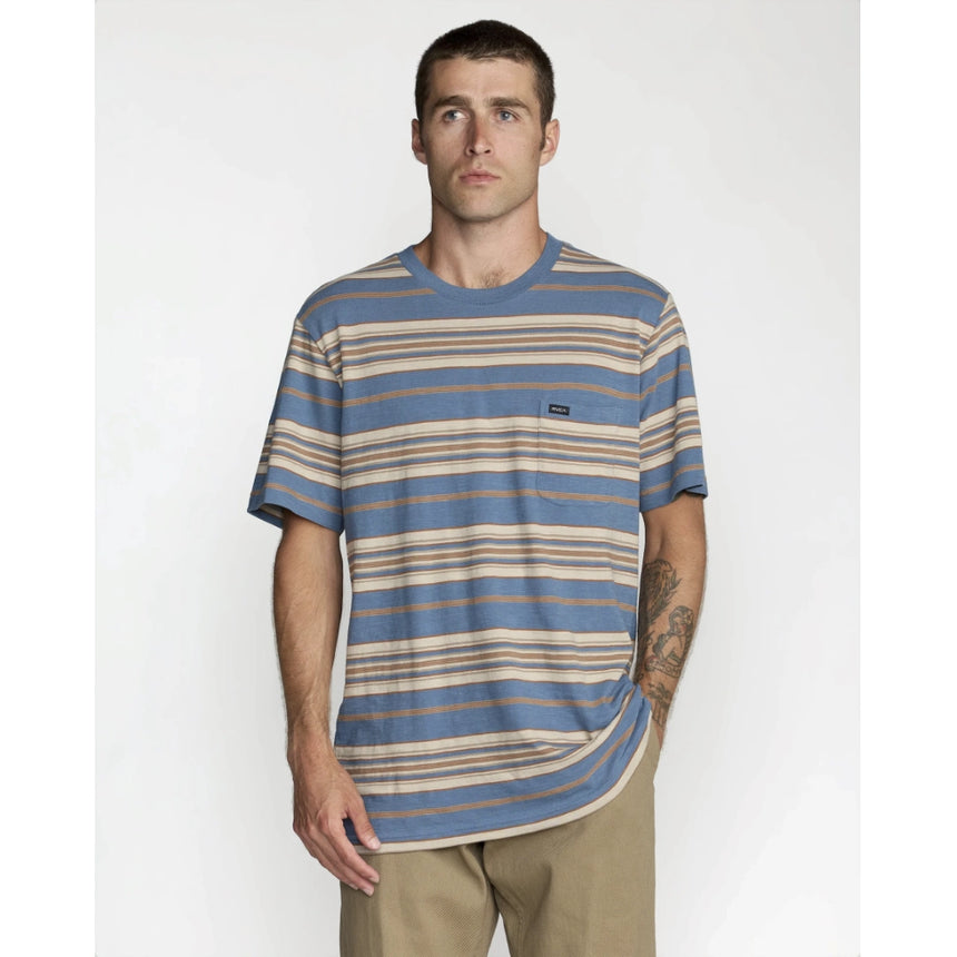 RVCA RVCA Men's Magnolia Crew Short Sleeve Shirt - Vintage Navy Vintage Navy S Mens Button Up Short Sleeve Shirts