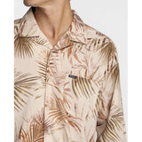 RVCA RVCA Men's Mel G Palm Long Sleeve Shirt - Khaki Khaki M Mens Button Up Long Sleeve Shirts