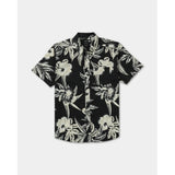 RVCA RVCA Men's Overspray Short Sleeve Shirt - Black Black S Mens Button Up Short Sleeve Shirts