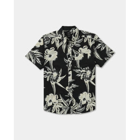RVCA RVCA Men's Overspray Short Sleeve Shirt - Black Black S Mens Button Up Short Sleeve Shirts