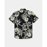 RVCA RVCA Men's Overspray Short Sleeve Shirt - Black Black S Mens Button Up Short Sleeve Shirts