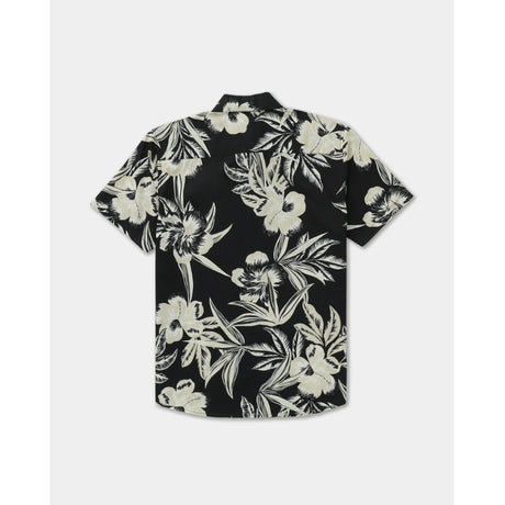 RVCA RVCA Men's Overspray Short Sleeve Shirt - Black Black S Mens Button Up Short Sleeve Shirts