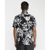 RVCA RVCA Men's Overspray Short Sleeve Shirt - Black Black S Mens Button Up Short Sleeve Shirts