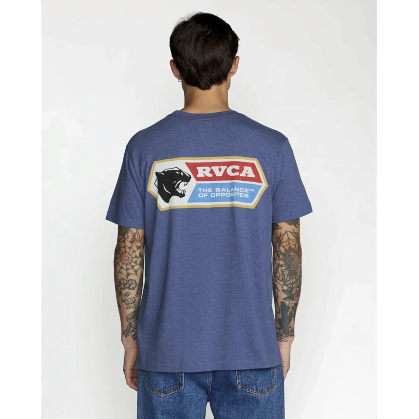 RVCA RVCA Men's Pantero Short Sleeve Shirt - Indigo Indigo M Mens T-Shirts