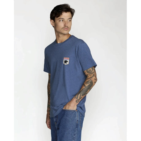 RVCA RVCA Men's Pantero Short Sleeve Shirt - Indigo Indigo M Mens T-Shirts
