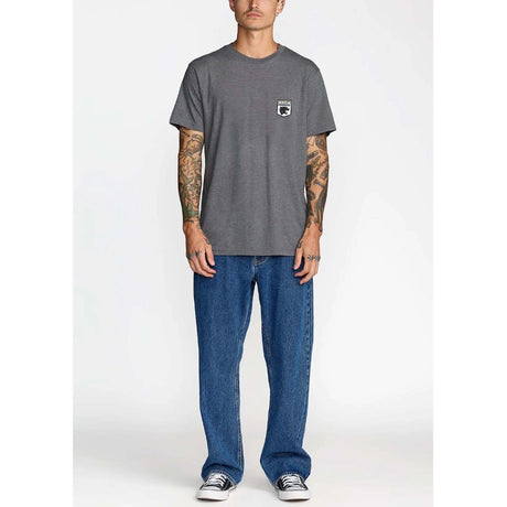 RVCA RVCA Men's Pantero Short Sleeve Shirt - Smoke Smoke M Mens T-Shirts