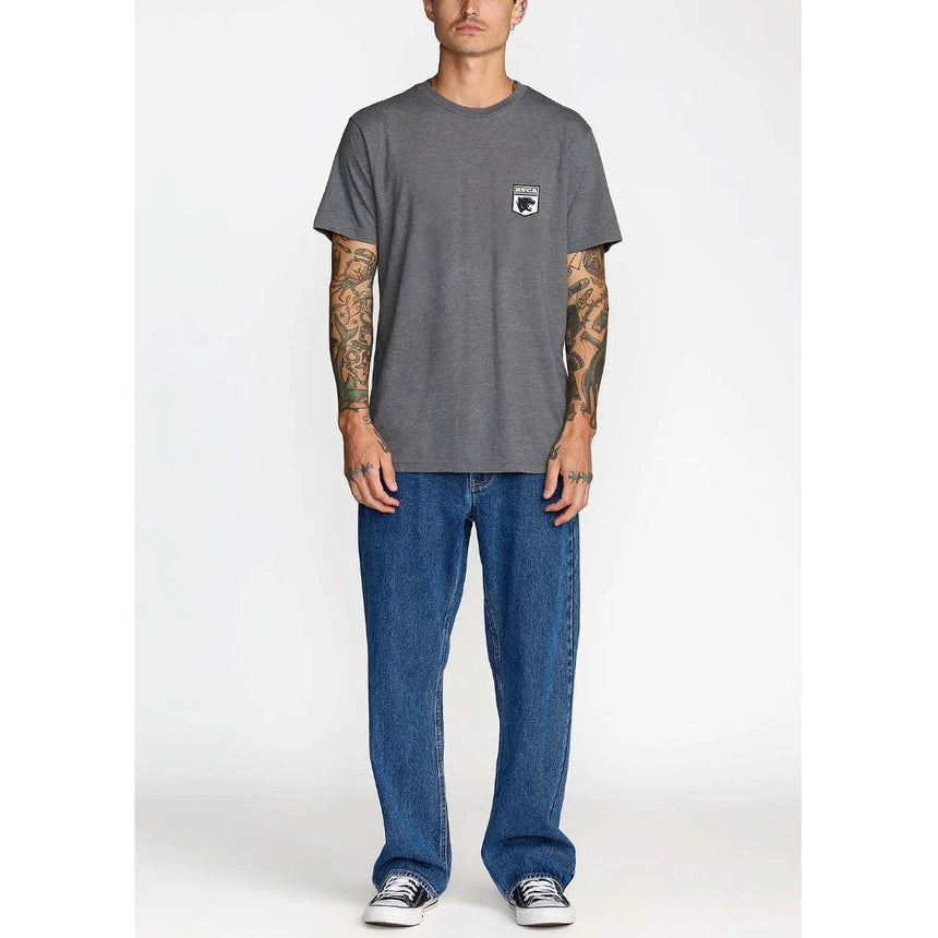 RVCA RVCA Men's Pantero Short Sleeve Shirt - Smoke Smoke M Mens T-Shirts