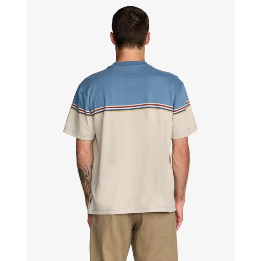 RVCA RVCA Men's Pismo Stripe Short Sleeve Shirt - Light Khaki Light Khaki M Mens Button Up Short Sleeve Shirts