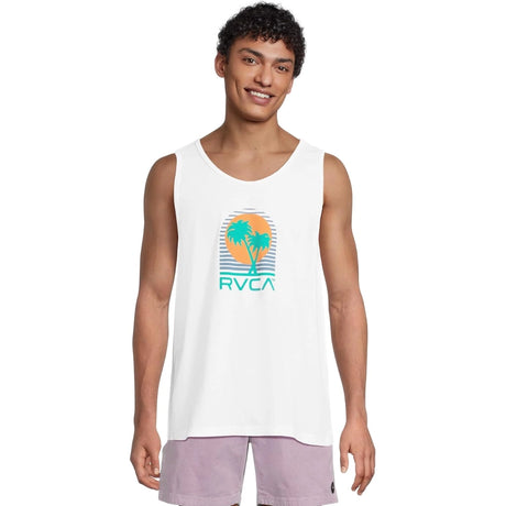 RVCA RVCA Men's Puerto Nuevo Tank Top - White White M Mens Sleeveless Shirts