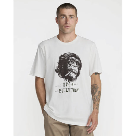RVCA RVCA Men's RVCA Evolution Short Sleeve Shirt - Antique White Antique White S Mens T-Shirts