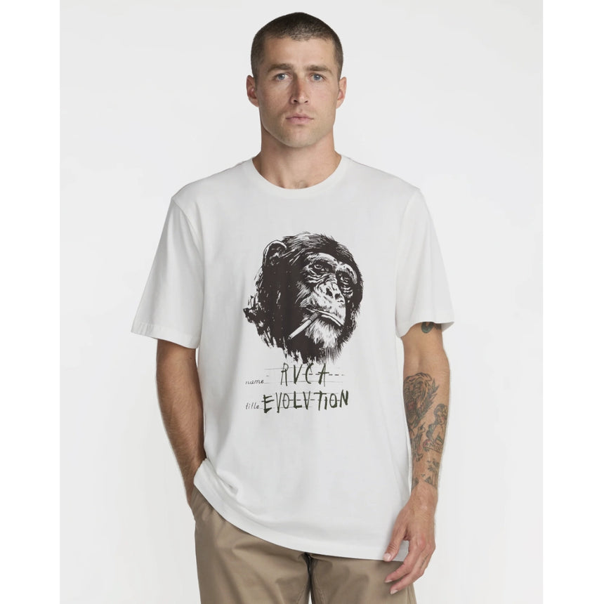 RVCA RVCA Men's RVCA Evolution Short Sleeve Shirt - Antique White Antique White S Mens T-Shirts