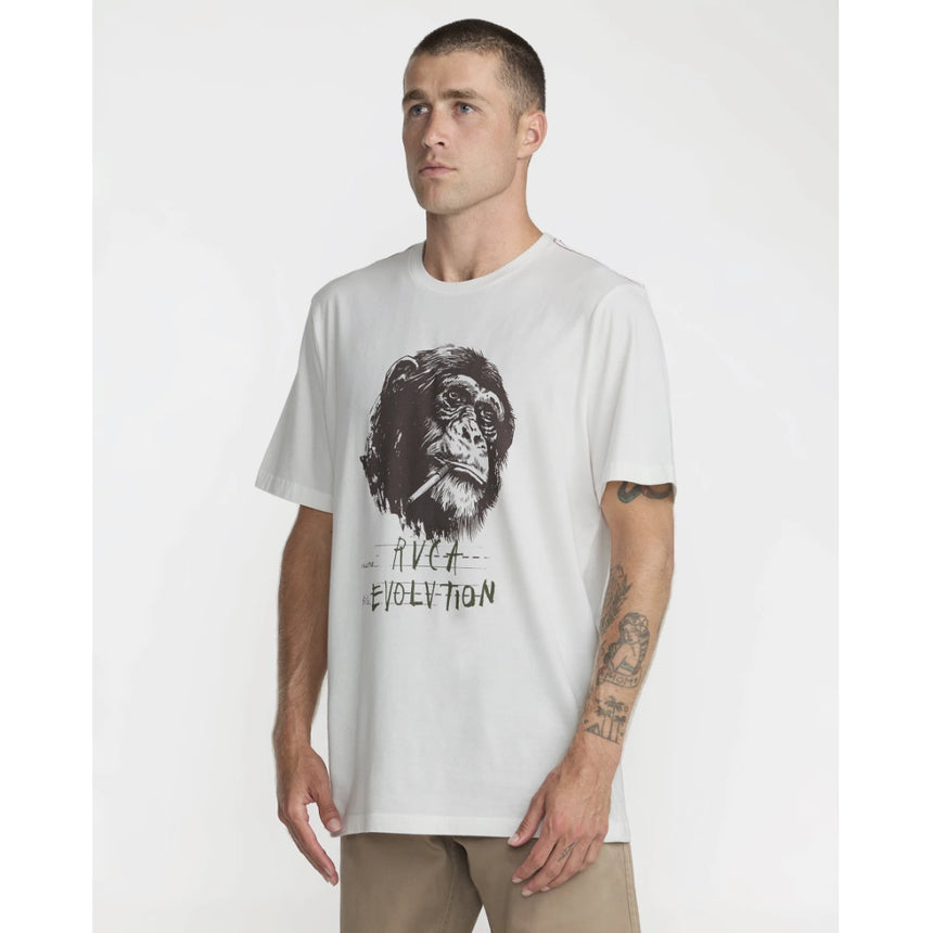 RVCA RVCA Men's RVCA Evolution Short Sleeve Shirt - Antique White Antique White S Mens T-Shirts