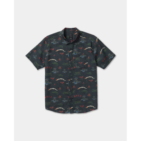 RVCA RVCA Men's Reception Short Sleeve Shirt - Multi Multi S Mens Button Up Short Sleeve Shirts