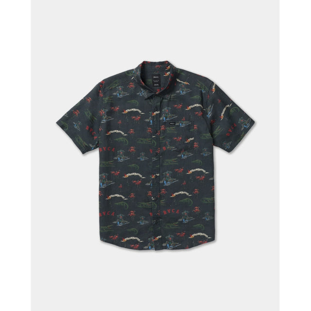 RVCA RVCA Men's Reception Short Sleeve Shirt - Multi Multi S Mens Button Up Short Sleeve Shirts