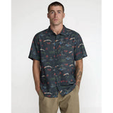 RVCA RVCA Men's Reception Short Sleeve Shirt - Multi Multi S Mens Button Up Short Sleeve Shirts
