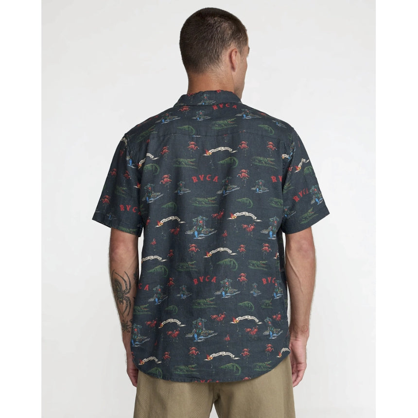 RVCA RVCA Men's Reception Short Sleeve Shirt - Multi Multi S Mens Button Up Short Sleeve Shirts