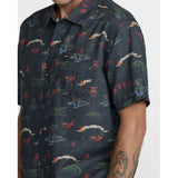 RVCA RVCA Men's Reception Short Sleeve Shirt - Multi Multi S Mens Button Up Short Sleeve Shirts