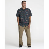 RVCA RVCA Men's Reception Short Sleeve Shirt - Multi Multi S Mens Button Up Short Sleeve Shirts
