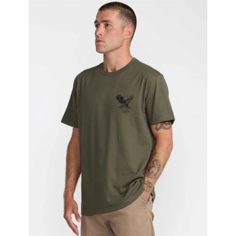 RVCA RVCA Men's Soaring Short Sleeve Shirt - Fatigue Fatigue S Mens T-Shirts